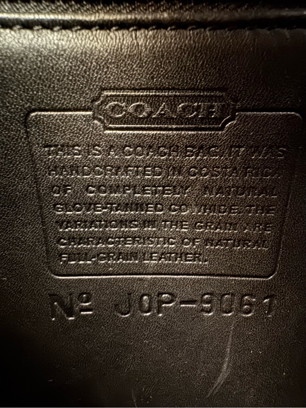 Vintage Coach Rambler’s Legacy 9061 Black Leather Bag from Costa Rica - Picture 9 of 11